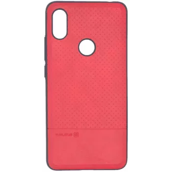 Capa TPU Evelatus para Xiaomi Redmi S2 1 com placa metálica (compatível com suporte magnético de telemóvel) vermelha