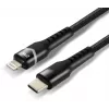 Cabo everActive CBB-1CIR USB-C para Lightning com LED RGB 1m 27W PD preto