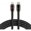 Cabo everActive CBB-1CIR USB-C para Lightning com LED RGB 1m 27W PD preto