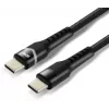 everActive CBB-2PDR Cabo USB-C para USB-C RGB LED entrançado 2m 3A 60W preto
