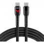 everActive CBB-2PDR Cabo USB-C para USB-C RGB LED entrançado 2m 3A 60W preto