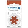 everActive ULTRASONIC 312 / PR41 Pilhas para aparelhos auditivos, embalagem de 6