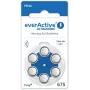 Pilhas para aparelhos auditivos everActive ULTRASONIC 675 zinco-ar PR44 (blister de 6)