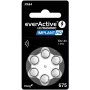 everActive ULTRASONIC IMPLANT HD 675 / PR44 pilhas para aparelhos auditivos, pack de 6