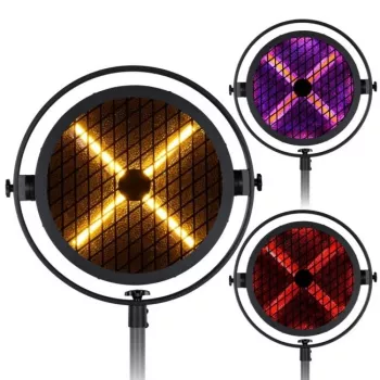 Moving-Head-Spot EVOLIGHTS LUMEN X V2 100W com prisma de 3 facetas, roda de 7 cores, gobos rotativos, DMX512