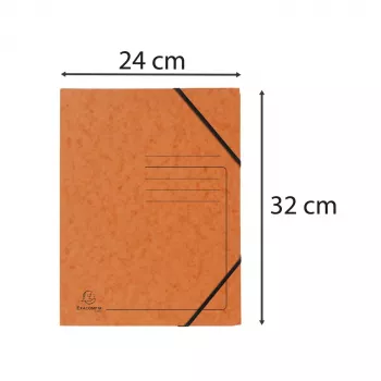 Exacompta pasta com elástico A4 laranja Colorspan 355 g/m² sem abas