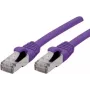 Exertis Connect 858516 Cabo de rede Cat6a S/FTP, 1m, Violeta, RJ45, 10Gbps, 500MHz