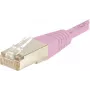EXERTIS CONNECT Cabo de rede CAT.6 S/FTP PiMF, rosa, 1,0 m, Slim Snagless Boot, LSZH 854480