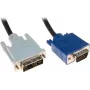 Cabo adaptador Exertis Connect ficha DVI-A macho para ficha VGA macho, Single Link, 10 m, preto, parafusos serrilhados 127731