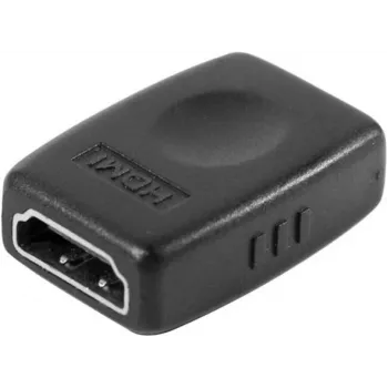 Adaptador HDMI EXERTIS CONNECT fêmea para fêmea, acoplador passivo, 4K 60Hz, dourado, preto (EXC128289)