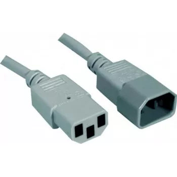 EXERTIS CONNECT Cabo de extensão de alimentação IEC C14 para C13, 1,8 m, cinzento, 10 A/250 V, H05VV-F 0,75 mm² 808140