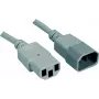 EXERTIS CONNECT Cabo de extensão de alimentação IEC C14 para C13, 1,8 m, cinzento, 10 A/250 V, H05VV-F 0,75 mm² 808140