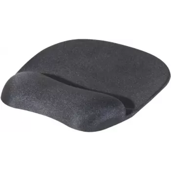 Tapete de rato EXERTIS CONNECT com apoio de gel para pulso, preto, 250 x 200 mm, base antiderrapante, bordos costurados 190469
