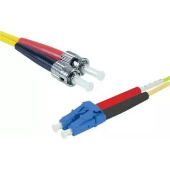 EXERTIS CONNECT cabo patch de fibra ótica ST/UPC para LC/UPC monomodo duplex OS2 LSZH, 3 m, amarelo