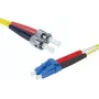 EXERTIS CONNECT cabo patch de fibra ótica ST/UPC para LC/UPC monomodo duplex OS2 LSZH, 3 m, amarelo