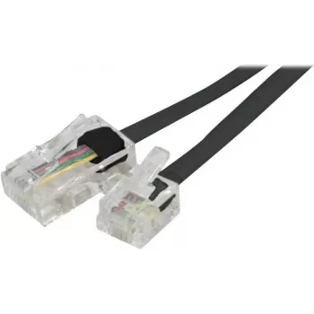 Exertis Connect cabo telefónico ficha RJ-11 para ficha RJ-45 3,0 m plano preto EXC911736