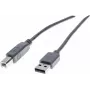 Cabo USB 2.0 Exertis Connect A para B, 60 cm, cinzento 532406