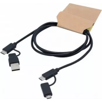 Cabo exertis Connect USB-C para Micro-USB B, USB 2.0, 1 m, preto 532527