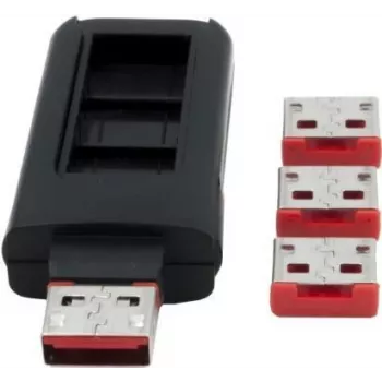 EXSYS EX-1114-RL Bloqueio de porta USB com chave, bloqueador físico para USB Type-A (10 bloqueios, 1 chave, preto)