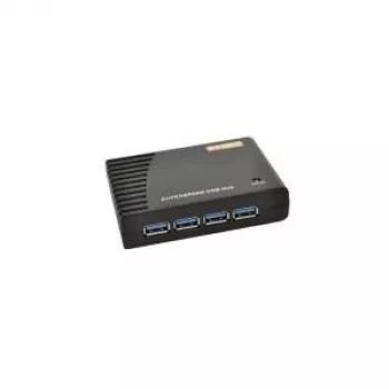 EXSYS EX-1125 Hub USB 3.0 de 4 portas - 5Gbps, alumínio, desktop