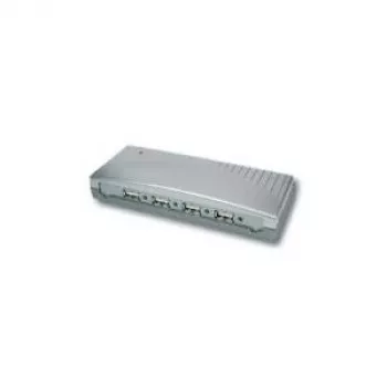 EXSYS EX-1163 Hub USB 2.0 de 4 portas com fonte de alimentação, plástico, preto