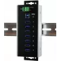 EXSYS EX-1187HMVS-WT Hub industrial metálico USB 3.2 Gen 1 de 7 portas