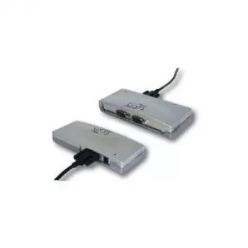 Adaptador industrial EXSYS EX-1334V de 4 portas USB para RS-232 série com chipset FTDI, proteção ESD 15kV, caixa metálica