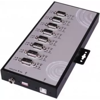 EXSYS EX-1348HMV Hub adaptador de 8 portas USB 2.0 para RS-232/422/485 série com caixa metálica e chipset FTDI