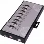 EXSYS EX-1348HMV Hub adaptador de 8 portas USB 2.0 para RS-232/422/485 série com caixa metálica e chipset FTDI