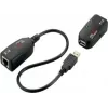 EXSYS EX-1441-2 Extensor Gigabit Ethernet sobre kit coaxial, alcance 1000m, caixa metálica, preto