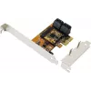 EXSYS EX-3517 placa controladora SATA III PCIe x2 de 7 portas - ASMedia ASM1062 + JMicron JMB575S, 6Gbps, suporte low-profile incluído