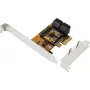 EXSYS EX-3517 placa controladora SATA III PCIe x2 de 7 portas - ASMedia ASM1062 + JMicron JMB575S, 6Gbps, suporte low-profile incluído