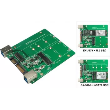 Adaptador EXSYS EX-3674 4 portas USB 3.0 para RS-232 série com caixa metálica e proteção ESD 15KV