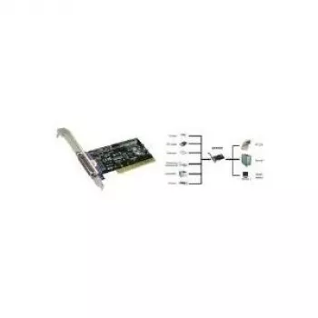 EXSYS EX-41010 adaptador paralelo PCI-X, IEEE 1284, conector fêmea DB25, MosChip MCS9901, Low Profile