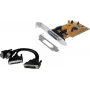 Adaptador PCI-X EXSYS EX-43360 - 2x RS-232 série + 1x paralelo, MosChip, Low Profile