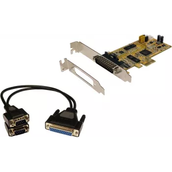 EXSYS EX-45362 Placa adaptadora serial PCIe x1 2 portas RS-232, Low Profile, ASIX AX99100