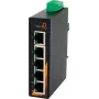 EXSYS EX-6200 Switch Ethernet industrial de 5 portas, não gerido, 10/100Base-TX, calha DIN, -40 a 75°C