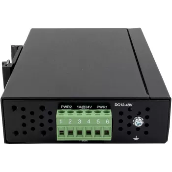 EXSYS EX-6205 Switch Ethernet industrial de 8 portas, 10/100 Mbps, calha DIN, -40 a 75°C