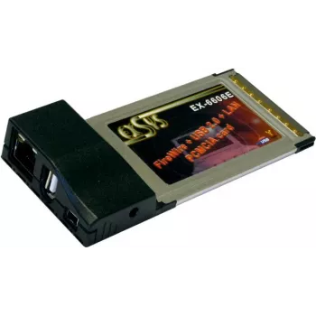 Adaptador combo EXSYS EX-6606E CardBus 10/100 Ethernet + USB 1.1 + FireWire 400