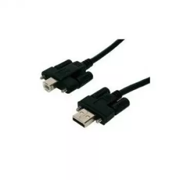Cabo EXSYS EX-K1552V USB 2.0, ficha Type-A para ficha Type-B com parafusos de orelhas, 2 m, preto