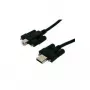 Cabo EXSYS EX-K1552V USB 2.0, ficha Type-A para ficha Type-B com parafusos de orelhas, 2 m, preto