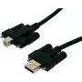 EXSYS EX-K1555V cabo USB 2.0, ficha Type-A macho para ficha Type-B macho com parafusos prisioneiros, 5 m, preto