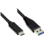EXSYS EX-K1584-2.0 cabo USB 3.2 Gen 1 Type-A para Type-C 2 m preto