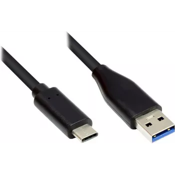 EXSYS EX-K1584-5.0 Cabo USB 3.2 Gen 1, USB-A para USB-C, 5 m, preto