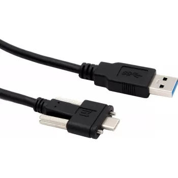 EXSYS EX-K1593V Cabo USB 3.2 Gen 2, USB-A para USB-C, 1m, Preto, 10Gbps, Carregamento 60W