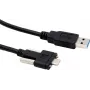 EXSYS EX-K1593V Cabo USB 3.2 Gen 2, USB-A para USB-C, 1m, Preto, 10Gbps, Carregamento 60W