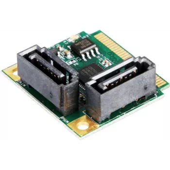 EXSYS Mini PCIe Controlador SATA III, 2 portas, 6Gbps, ASM1061, Full-Height EX-48080-2
