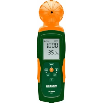 Extech CO240 medidor de dióxido de carbono com temperatura, registador de dados USB, 0-9999 ppm