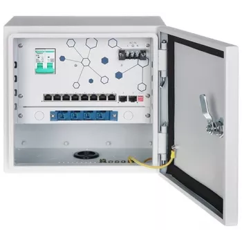 Ponto de distribuição de câmaras externas Expert-PoE/OTD-82GSFP - Switch industrial gerido PoE+ com 8 portas Gigabit PoE e 2 slots SFP, IP67