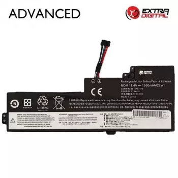Bateria para portátil Extra Digital Advanced NB483037 – substitui Lenovo 01AV421, 1950mAh, 11.4V, 3 células Li-Ion (ThinkPad X270, X260, T470, T460, L470, L460, P51s, P50s, A475, A275)